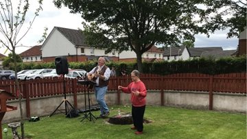 Outdoor entertainment at Perth care home